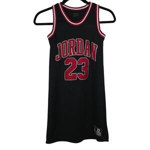 Jordan 23 Kids Basketball Jersey Dress -  Black/Red/White - Size M (10-12)